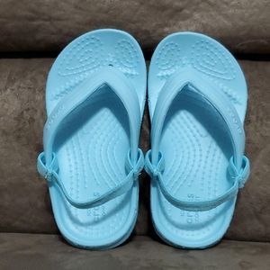 Aqua Toddler Crocs